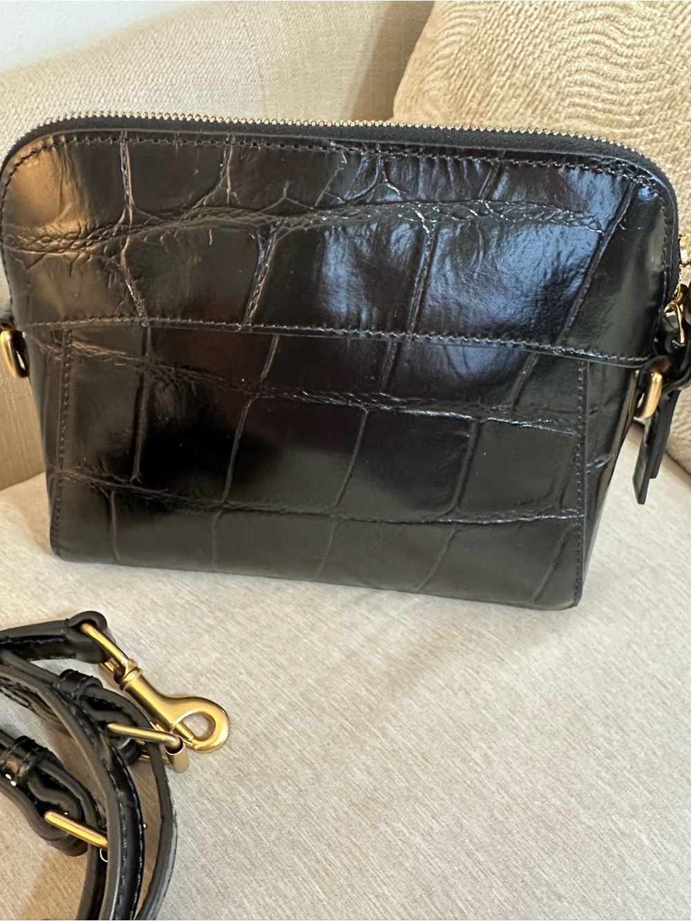 Dooney & Bourke Denison  Black Croc-Embossed Leather Crossbody NWT - Picture 14 of 16